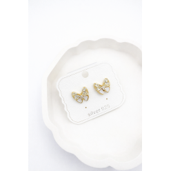 Gümüş İğneli Zirkon Taşlı Küpe