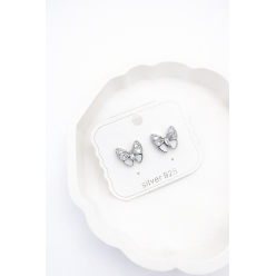 Gümüş İğneli Zirkon Taşlı Küpe