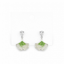 Gümüş İğneli Zirkon Taşlı Küpe