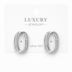 Gümüş İğneli Zirkon Taşlı Küpe