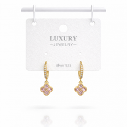 Zirkon Taşlı Gümüş İğneli Küpe