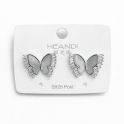 Kelebek Gümüş İğneli Küpe