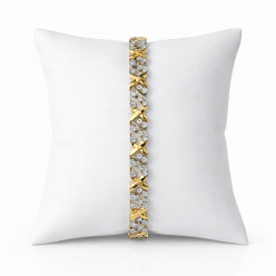 14K Vip Bileklik Zirkon Taşlı