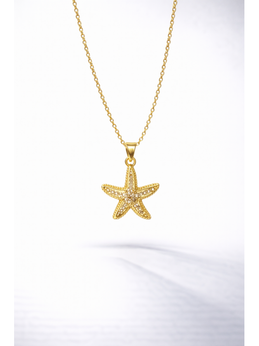 Zirkon Taşlı Çelik Kolye