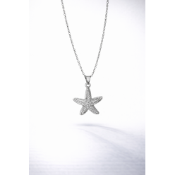 Zirkon Taşlı Çelik Kolye